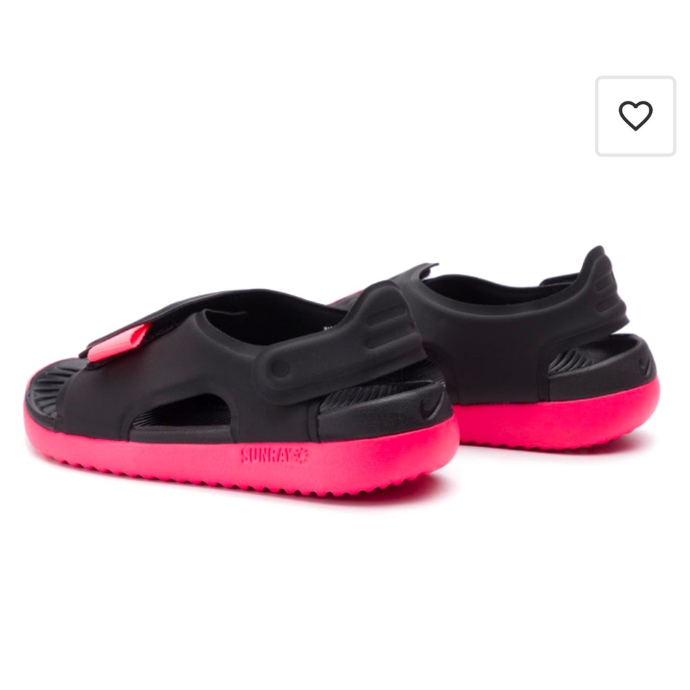 Kids Toddlers Shoes Sizes 7 & 9 NIKE Girls Sunray Adjust 5 Sandals Black Pink - Picture 3 of 8
